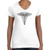 Women's Fine Jersey V-Neck Tee Thumbnail