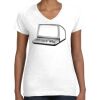 Women's Fine Jersey V-Neck Tee Thumbnail