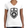 Women's Fine Jersey V-Neck Tee Thumbnail